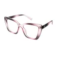 Cordelia - Square Pink-Grey Glasses for Women